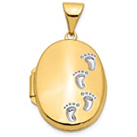 Icecarats Diseñador De Joyas Huellas 14K Guardapelo
